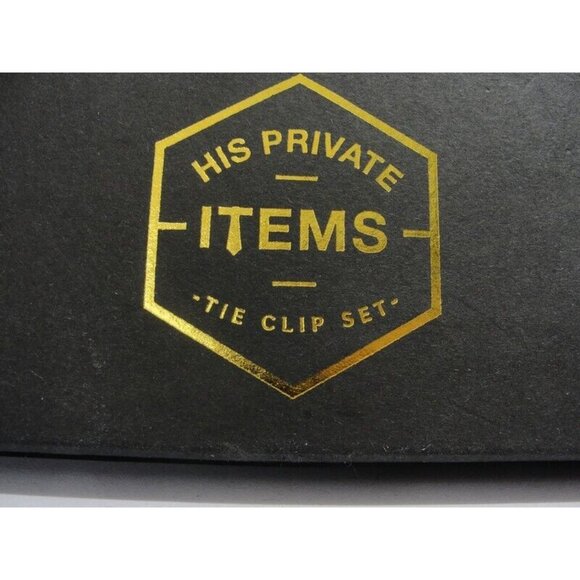 Cufflinks Tie Clip Set 3 Colors His Private Items Accessories IOB - Picture 6 of 16